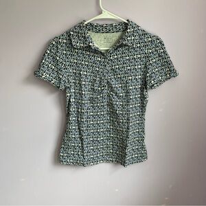 Apt. 9 Black and White Patterned Button Down Shirt